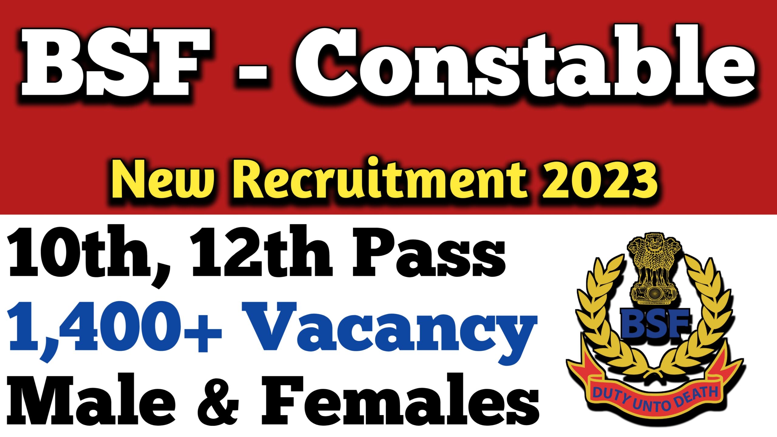 1,400+ BSF Jobs Recruitment 2023 || Constable Jobs Recruitment 2023 ...